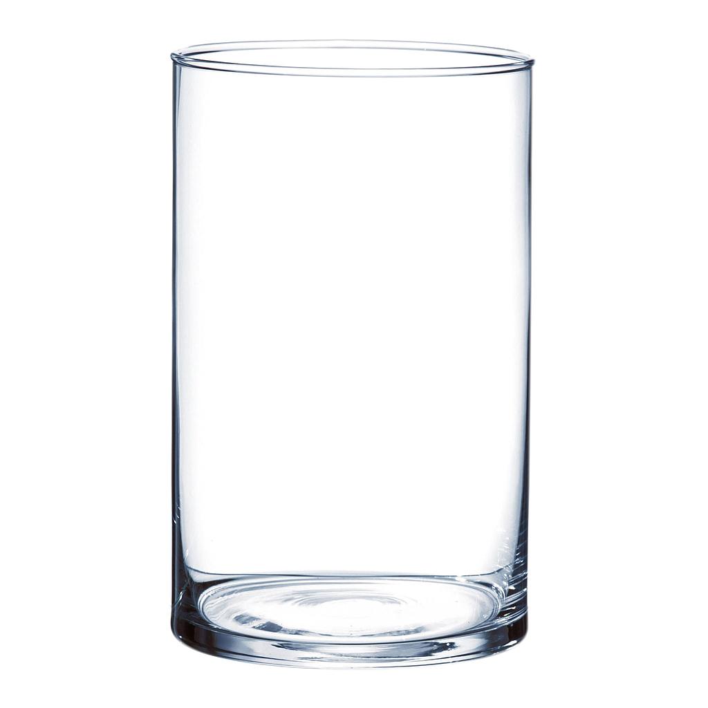 VASE CYLINDRIQUE VERRE TRANSPARENT H20x Diam 10cm_34007