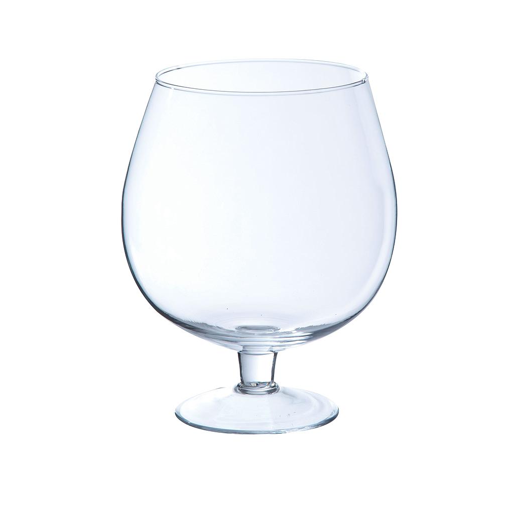 VASE COGNAC_VERRE TRANSPARENT_H 14cm_DIAM 11,5cm_1819 