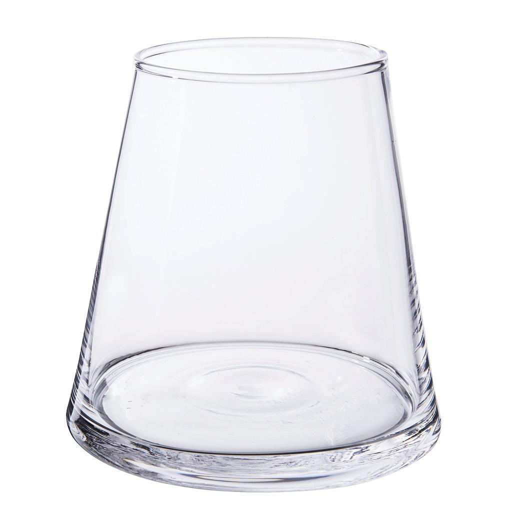 KHEOPS VASE H16cm Diam15,5cm_VERRE TRANSPARENT_38021 