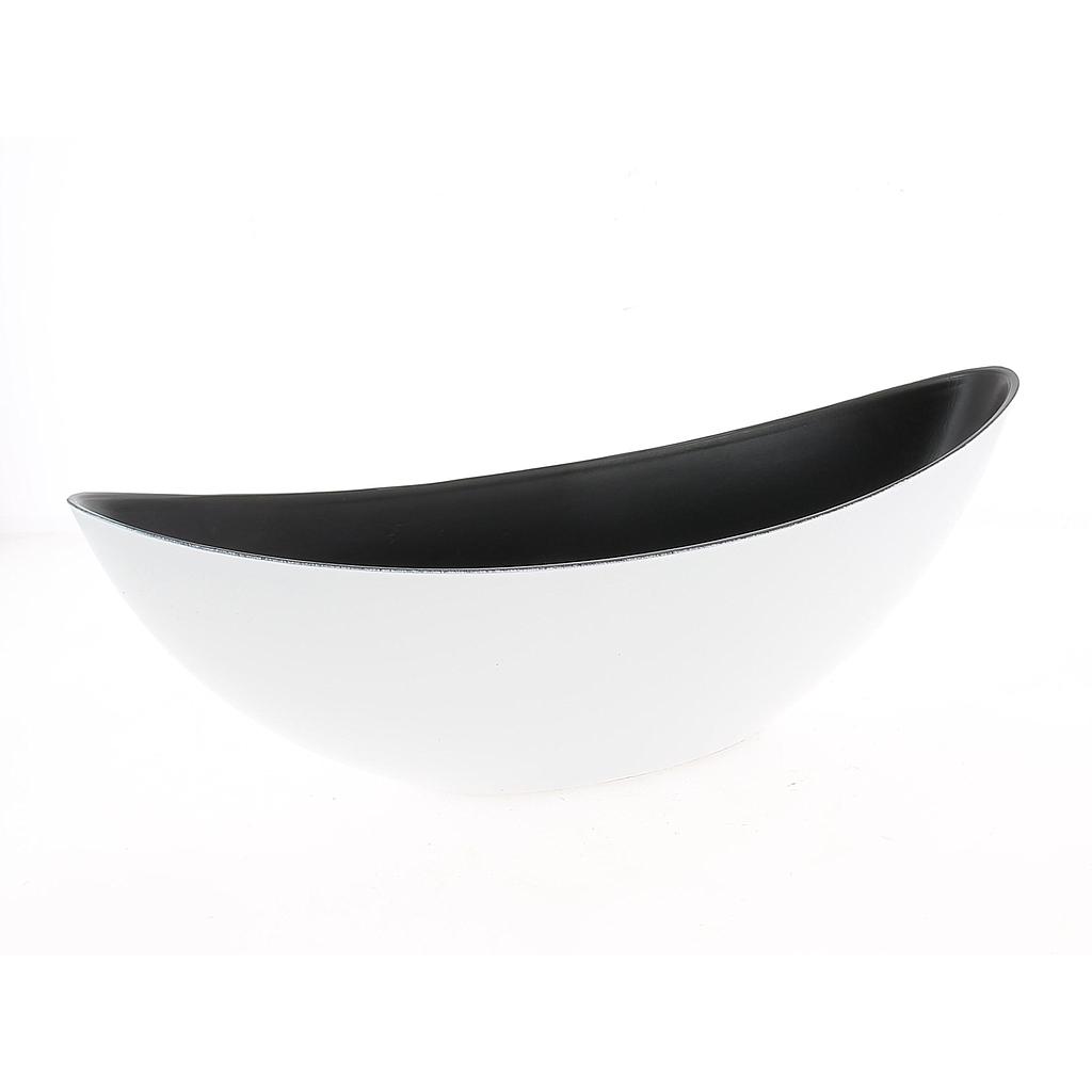 BARQUE PLASTIQUE BLANC 39x12H13cm_16HY1014-B