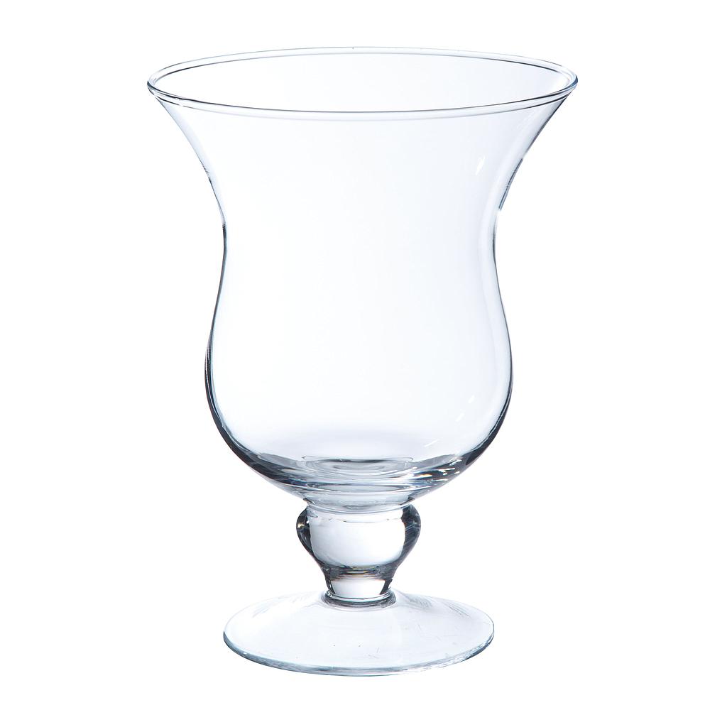 PHOTOPHORE SUR PIED VERRE TRANSPARENT HURRICANE PRAGA H22 DIAM 16 CM_1806