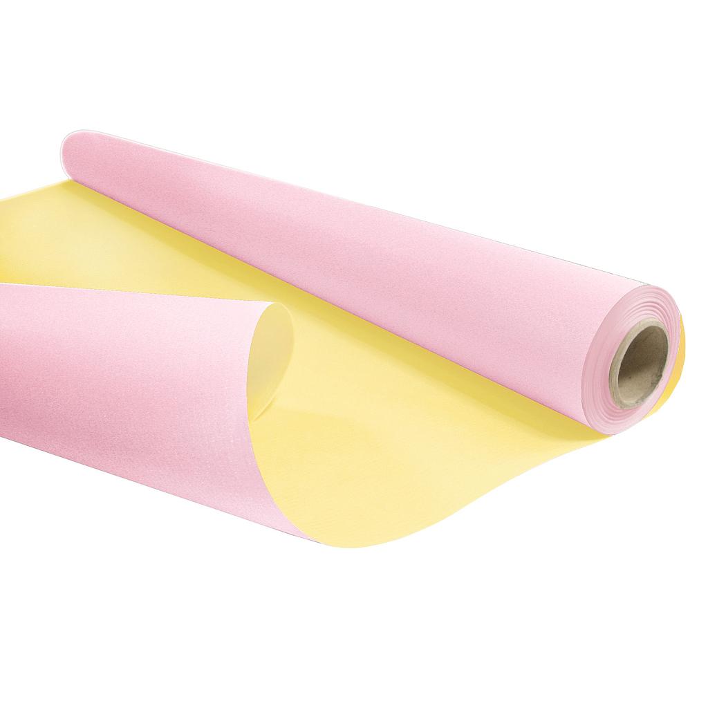 ROULEAU DE PAPIER KRAFT DUO_RECTO/VERSO_ 0.79x40M_ROSE/JAUNE_77R0252 