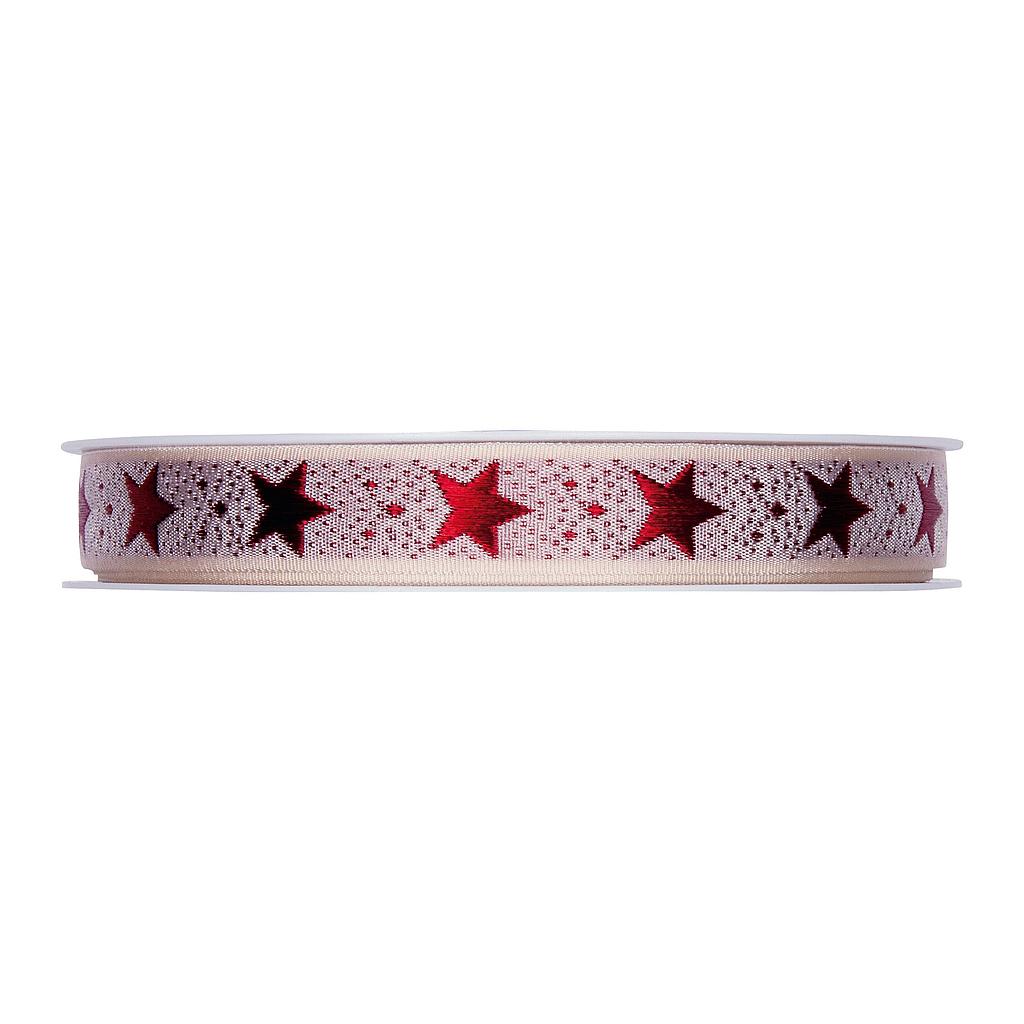 RUBAN ETOILE ROUGE/BLANC _3541-015-765-20