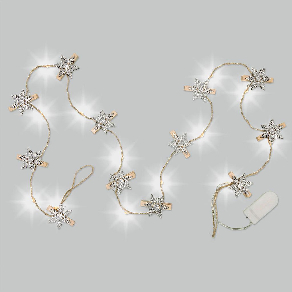 GUIRLANDE LUMINEUSE FLOCON DE NEIGE_ARGENT_1,20m_22804-000-211