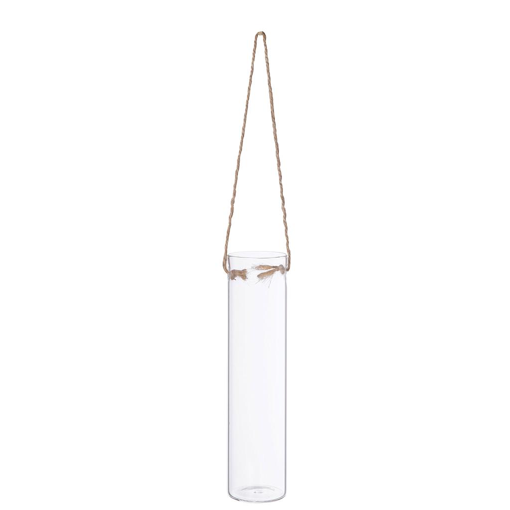 SUSPENSION TUBE EN VERRE H20cm_ DIAM 5 cm_39021