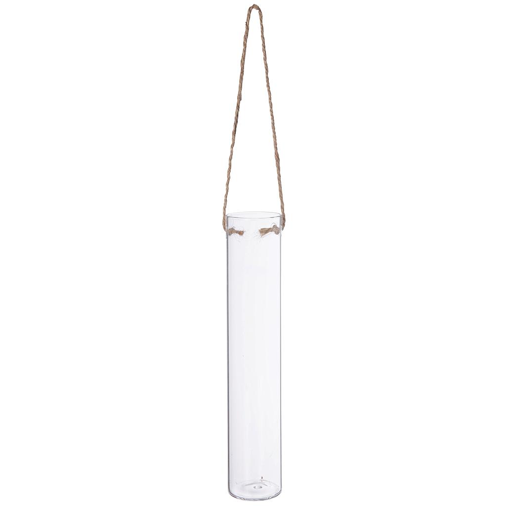 SUSPENSION TUBE EN VERRE H25cm_ DIAM 5 cm_39022