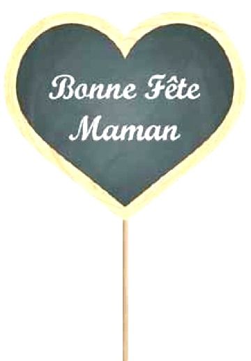 ARDOISE NATURE BONNE FETE MAMANx 12 pcs_ARD30-NT