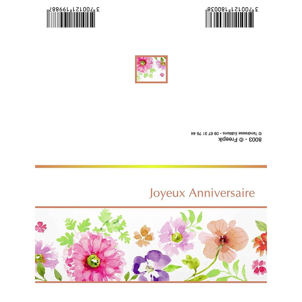 CARTE DOUBLE PLIEE x10pcs_JOYEUX ANNIVERSAIRE_8003