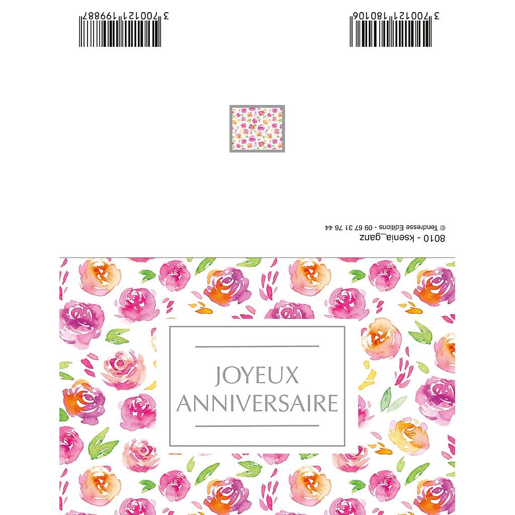 CARTE DOUBLE PLIEE x10pcs_JOYEUX ANNIVERSAIRE_8010