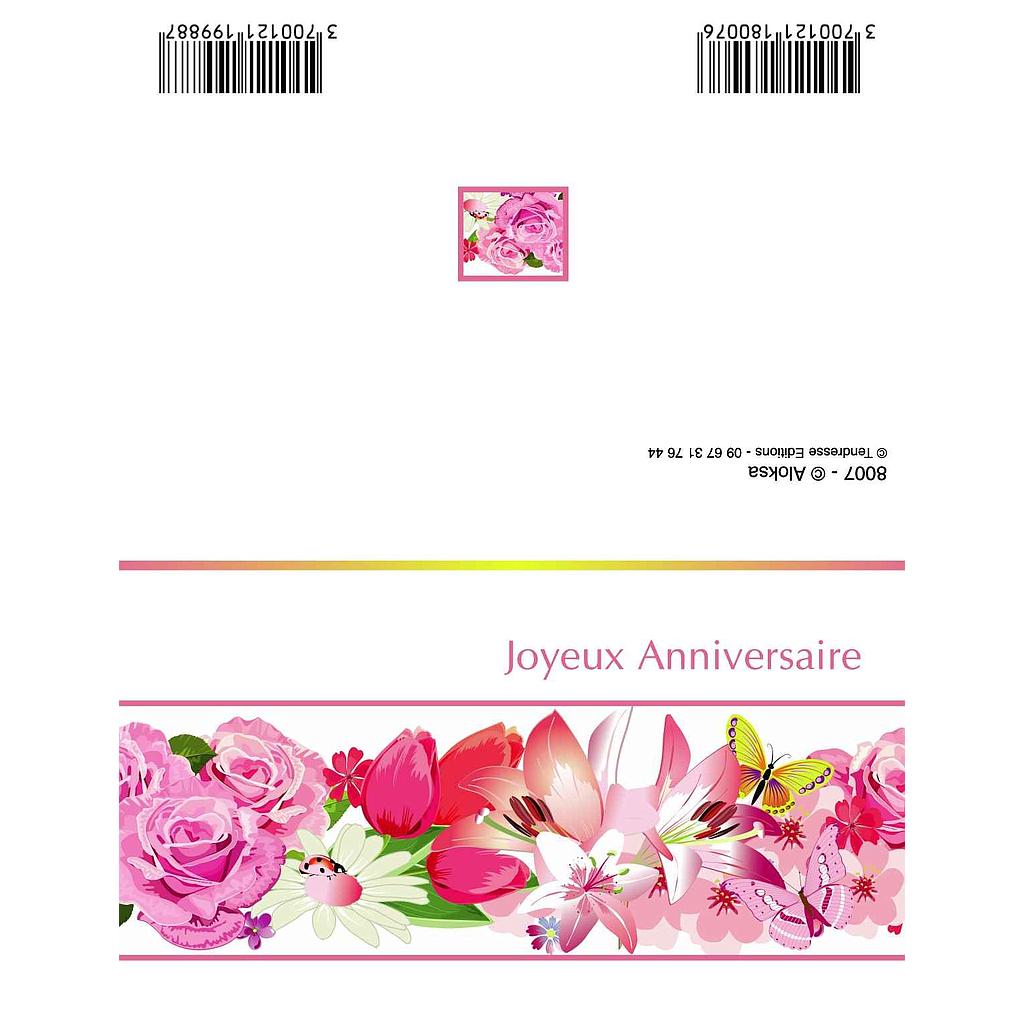 CARTE DOUBLE PLIEE x10pcs_JOYEUX ANNIVERSAIRE_8007