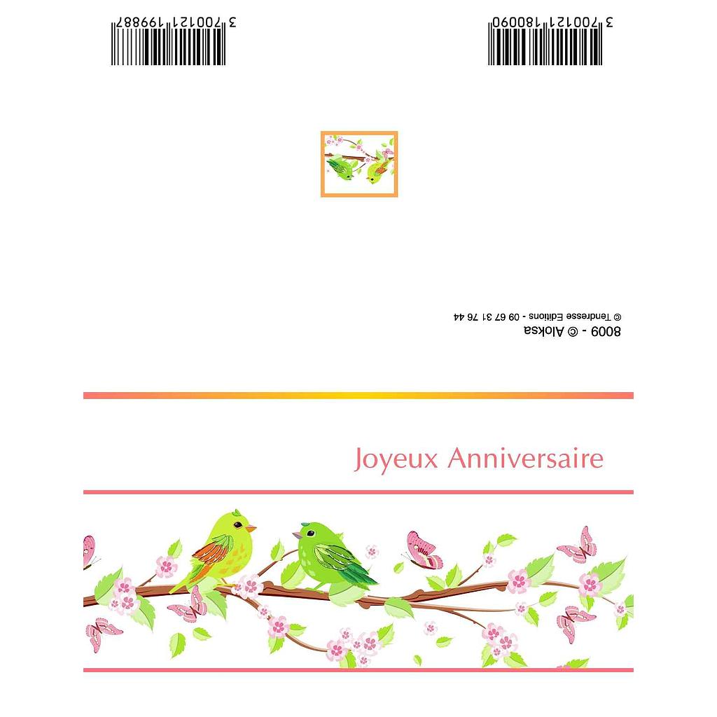 CARTE DOUBLE PLIEE x10pcs_JOYEUX ANNIVERSAIRE_8009