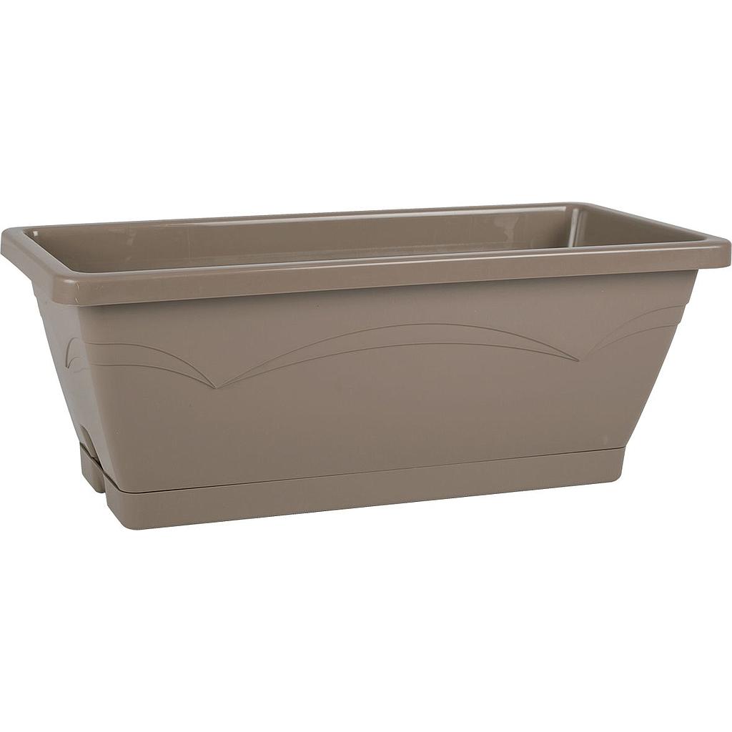 JARDINIERE MELODIE + PLATEAU_40cm_TAUPE_R011141