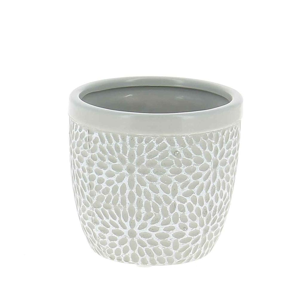 CACHE POT GRIS_H 11,5cm DIAM 12,8cm_17CHE1007-GRY