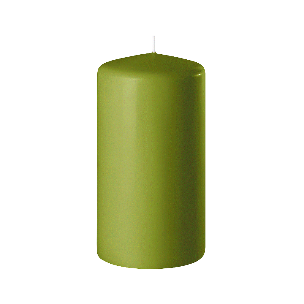 BOUGIE CYLINDRIQUE 120/60 x12_VERT OLIVE_SAFE CANDLE_8-T12060-12