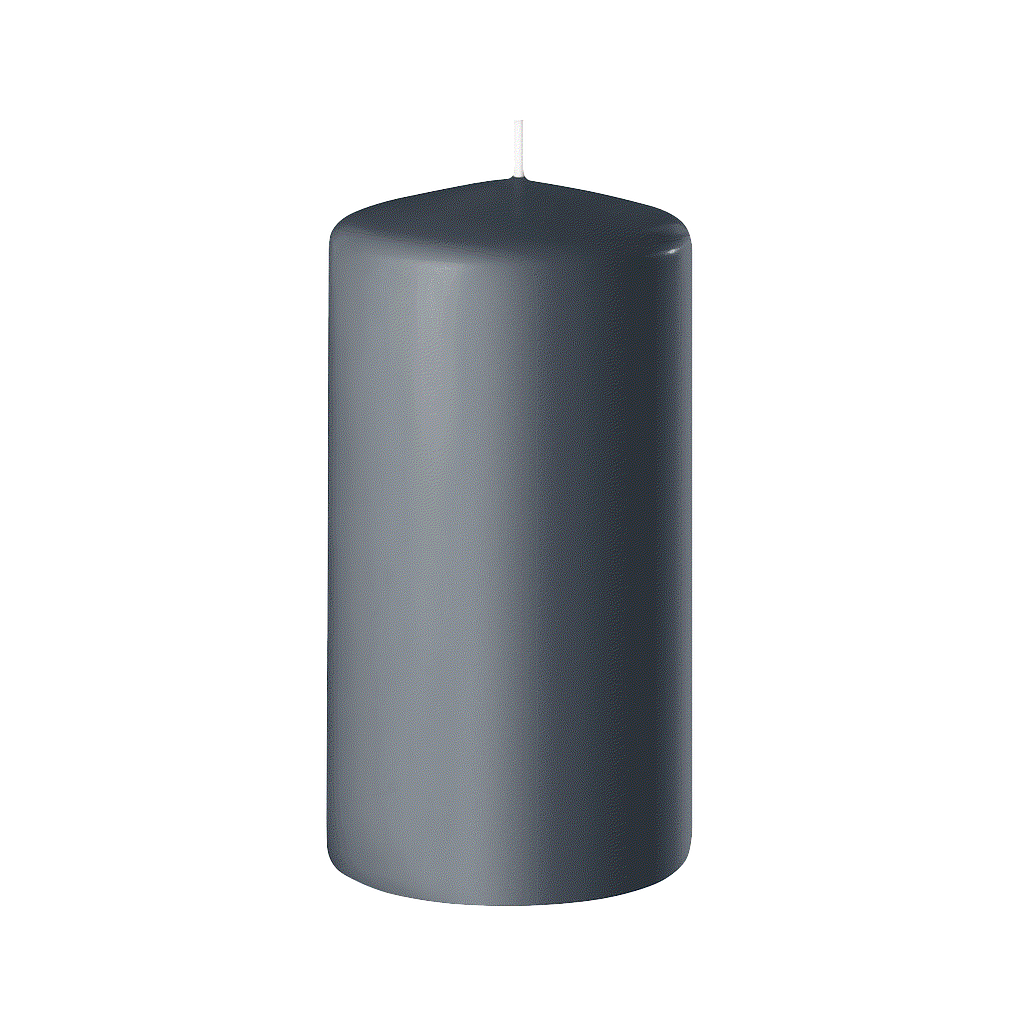 BOUGIE CYLINDRIQUE 120/60 x12_GRIS ANTHRACITE_SAFE CANDLE_8-T12060-12