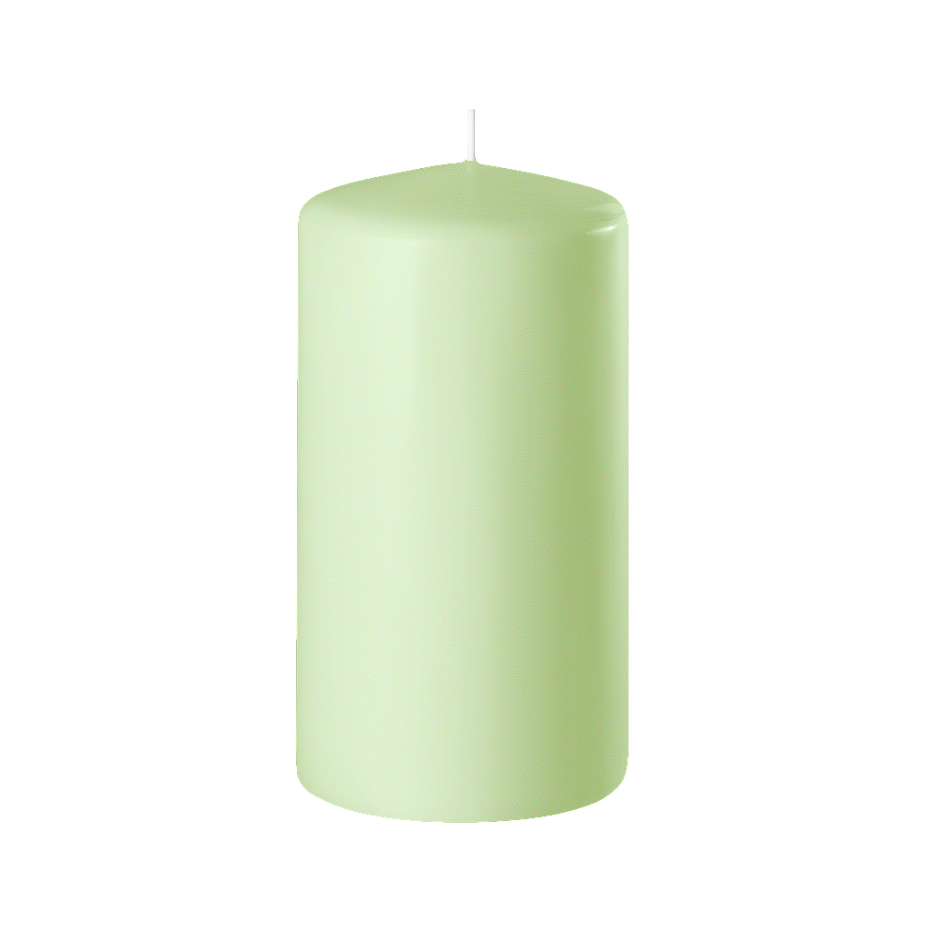 BOUGIE CYLINDRIQUE 120/60 x12_VERT PASTEL_SAFE CANDLE_8-T12060-12