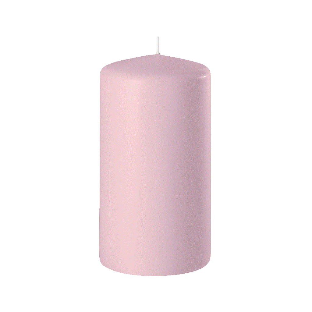 BOUGIE CYLINDRIQUE IRISEE_80/50 x4_ROSE MAGNOLIE_SAFE CANDLE_77-F8050-4
