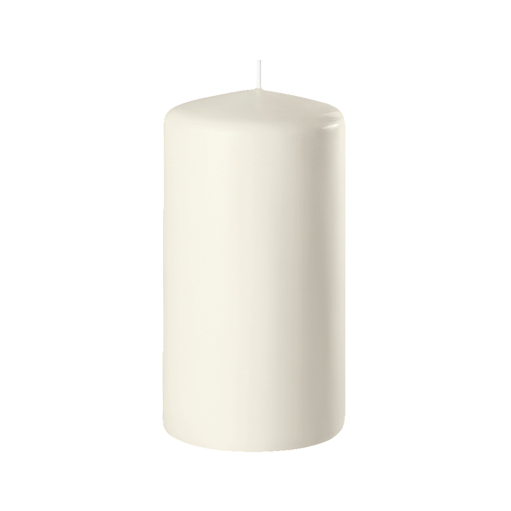 BOUGIE CYLINDRIQUE IRISEE_80/50 x4_CREME_SAFE CANDLE_77-F8050-4