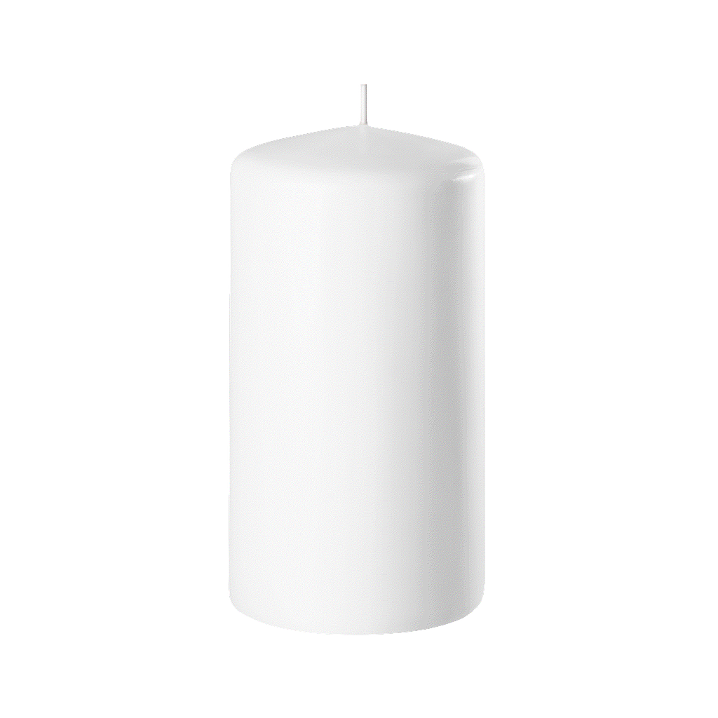 BOUGIE CYLINDRIQUE IRISEE_80/50 x4_BLANC_SAFE CANDLE_77-F8050-4