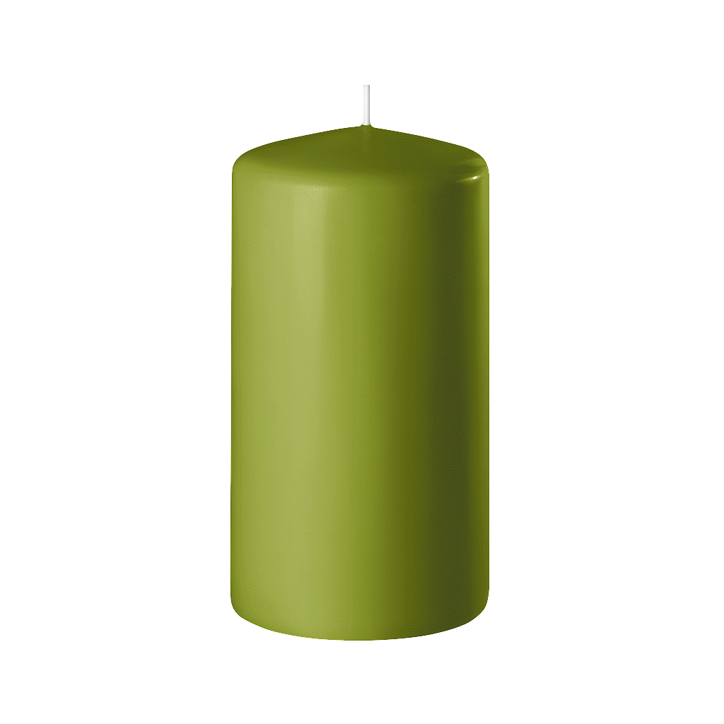 BOUGIE CYLINDRIQUE_60/40 x24pcs_VERT OLIVE_SAFE CANDLE_8-T6040-24 