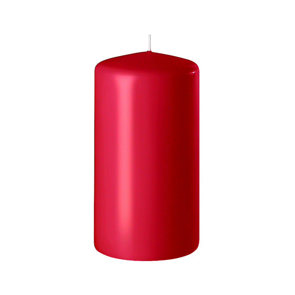 BOUGIE CYLINDRIQUE_60/40 x24pcs_ROUGE CARMIN_SAFE CANDLE_8-T6040-24