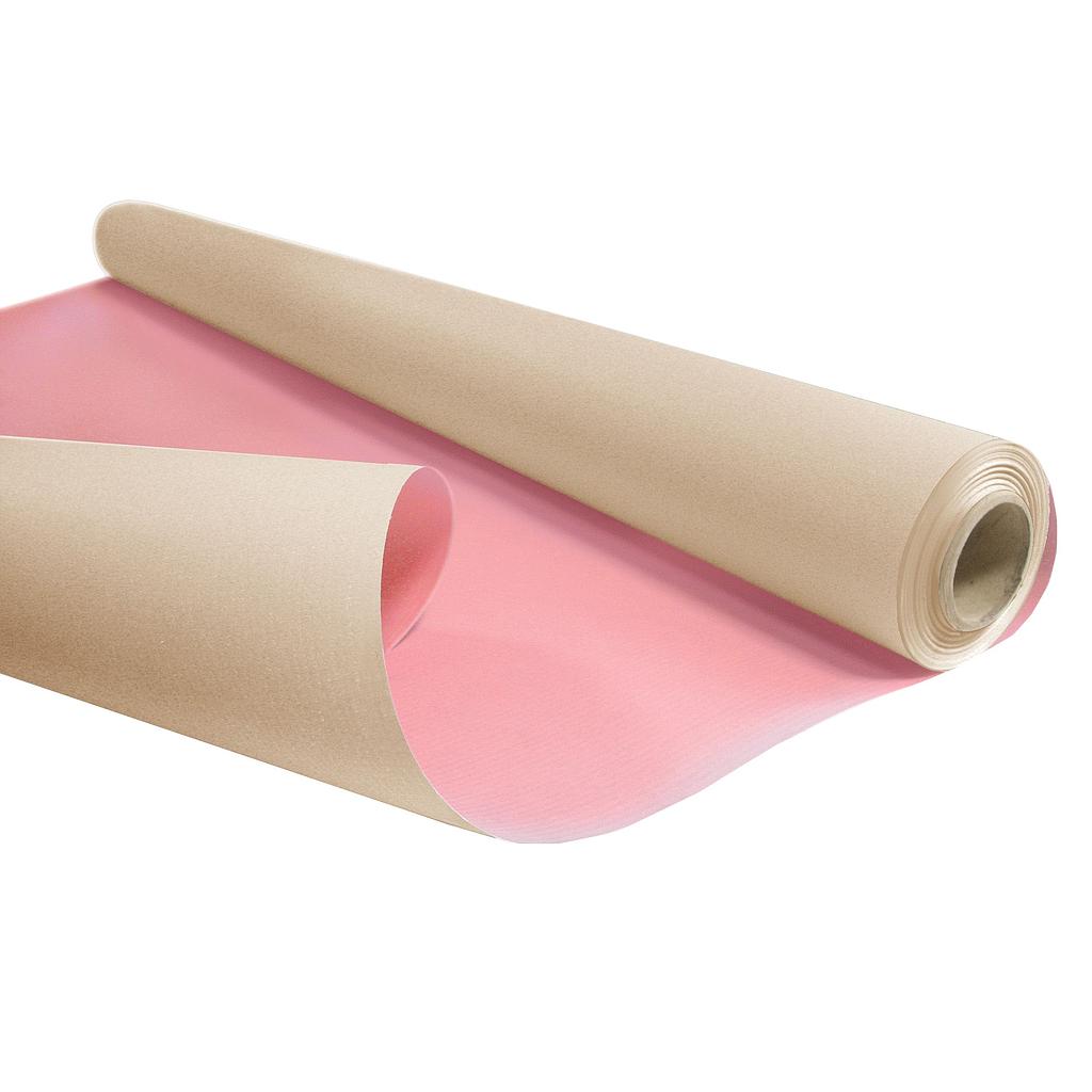 ROULEAU DE PAPIER KRAFT DUO_RECTO/VERSO_0.79x40M_ROSE/BEIGE_77R0256 