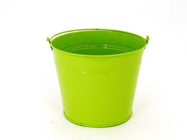 SEAU_CACHE POT_ZINC_VERT_DIAM 17cm H14cm x6PCS_26NG0020-V