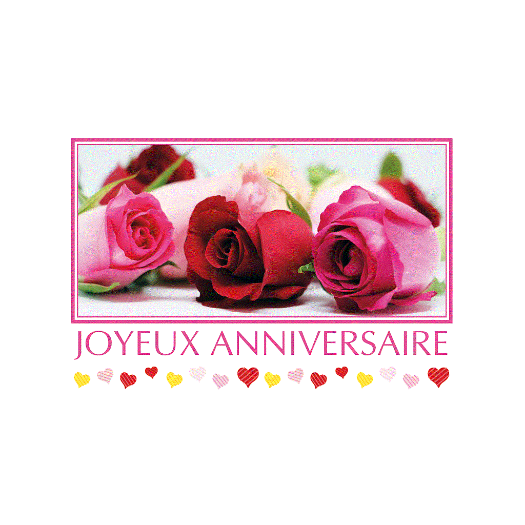 CARTE "JOYEUX ANNIVERSAIRE" SACHETx15pcs_518