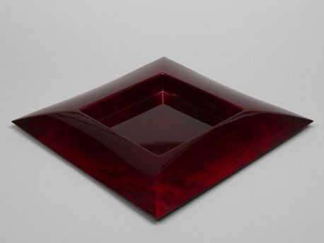 PLATEAU PLASTIQUE CARRE_ROUGE_40x40x4,5cm_223480