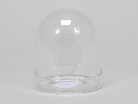 CLOCHE SUR SOCLE_TRANSPARENT_H 9cm Diam 8,5cm_352510