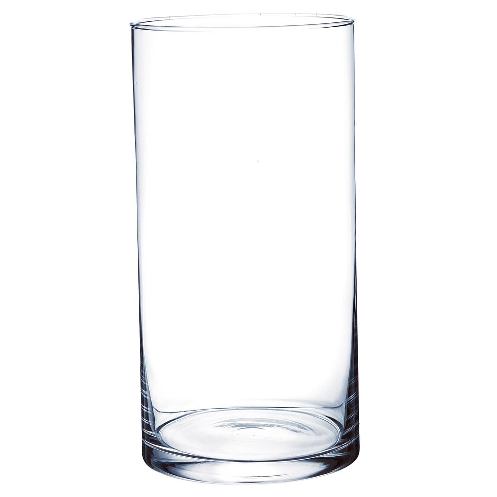 VASE CYLINDRIQUE_VERRE TRANSPARENT_H 30cm diam15cm_1763