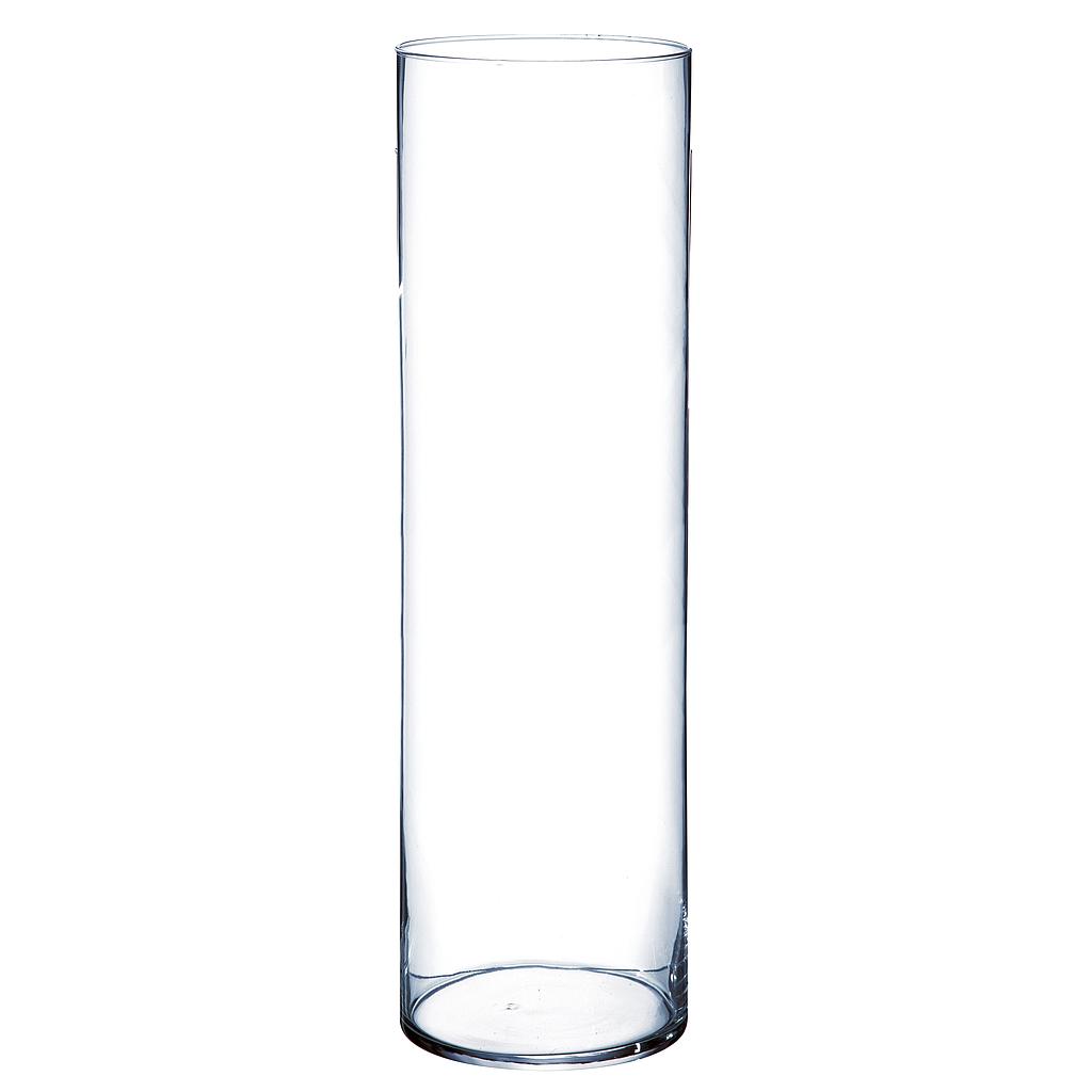 VASE CYLINDRIQUE_VERRE TRANSPARENT_H 50cm_DIAM 15cm_1558