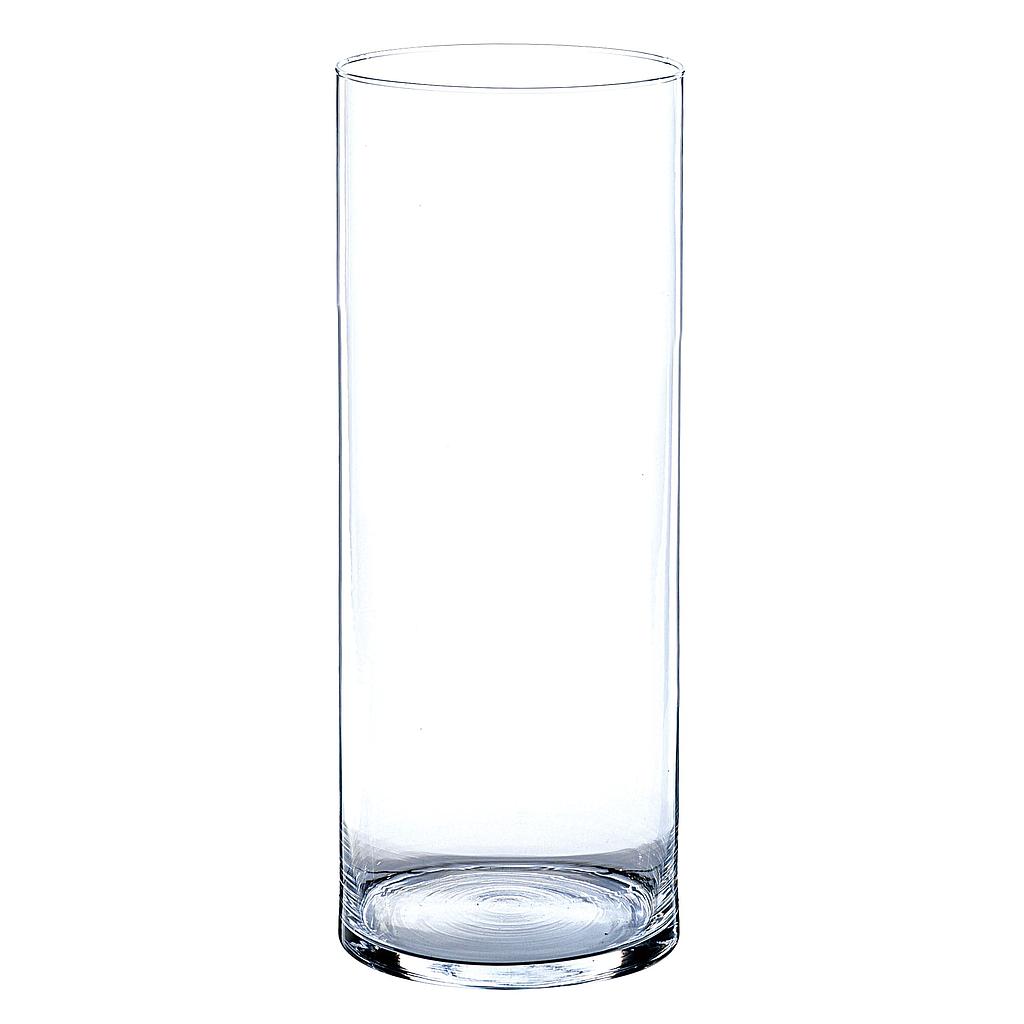 VASE CYLINDRIQUE_VERRE TRANSPARENT_H 50cm_DIAM 19cm_1569