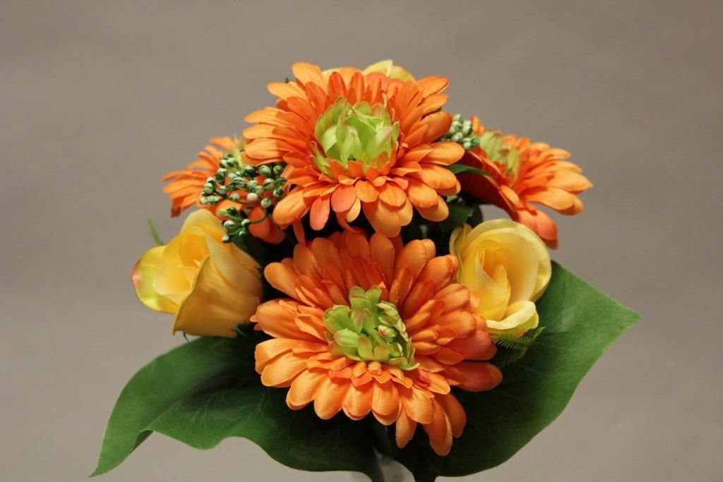 BOUTON GERBERAS x12_ORANGE_558101_O