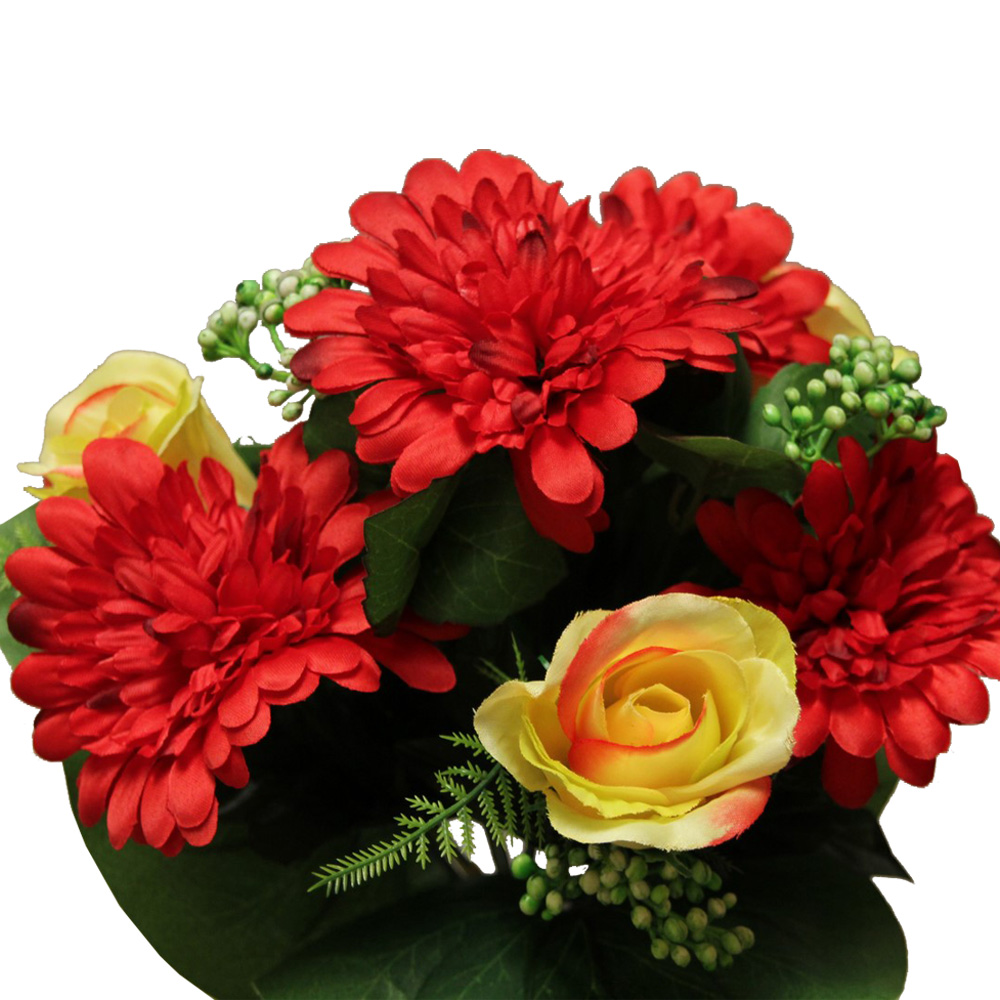 BOUTON GERBERAS x12_ROUGE_558101_R