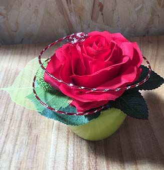 ROSE ROMANCE_COMPO FLORALE_ROUGE_RRCF-R