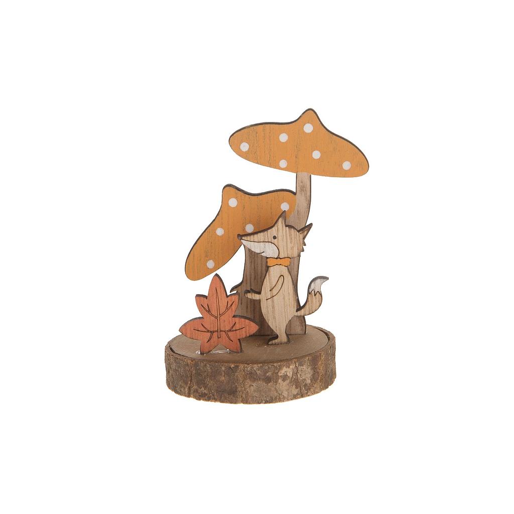 CHAMPIGNON SUR TRONC EN BOIS_7x7x17cm_32217-041