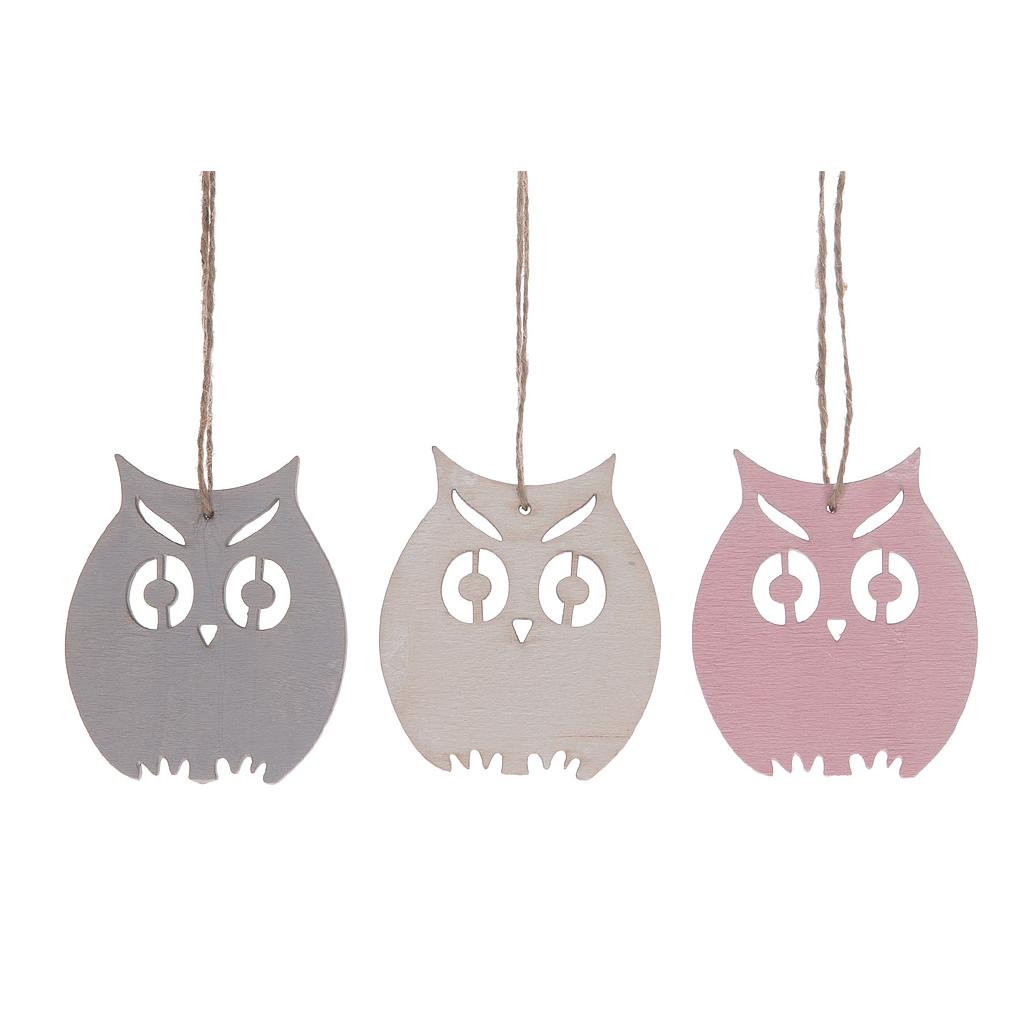 HIBOU A SUSPENDRE_9cm_x3pcs_30610-095