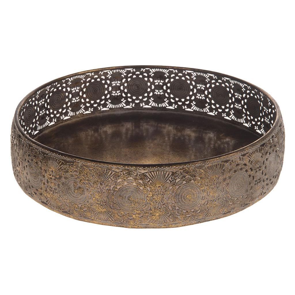PLATEAU ROND_BRONZE_H 8xDIAM 32cm_31800-068