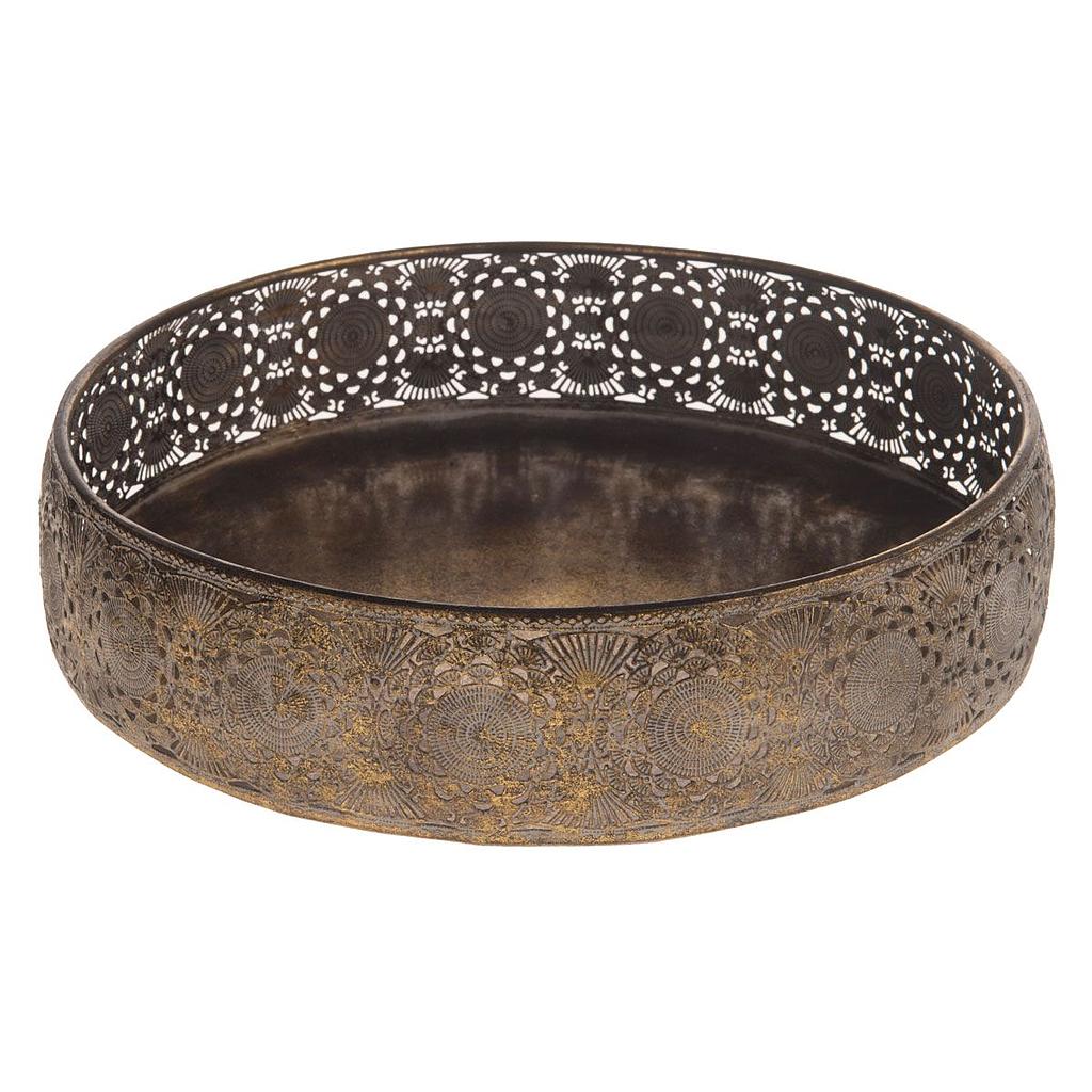 PLATEAU ROND_BRONZE_H 8xDIAM 32cm_31800-068