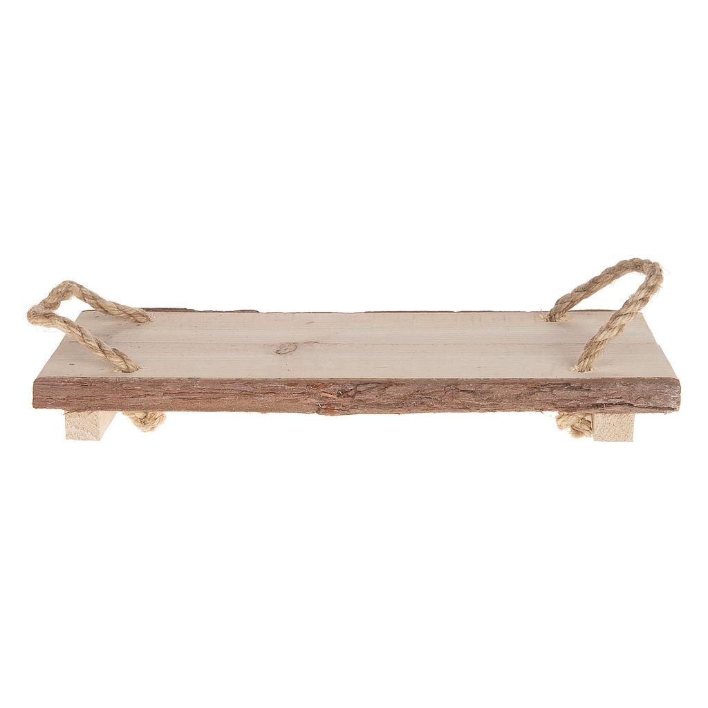 PLATEAU BOIS RECTANGLE AVEC CORDE_39x15xH 4cm_31222-017