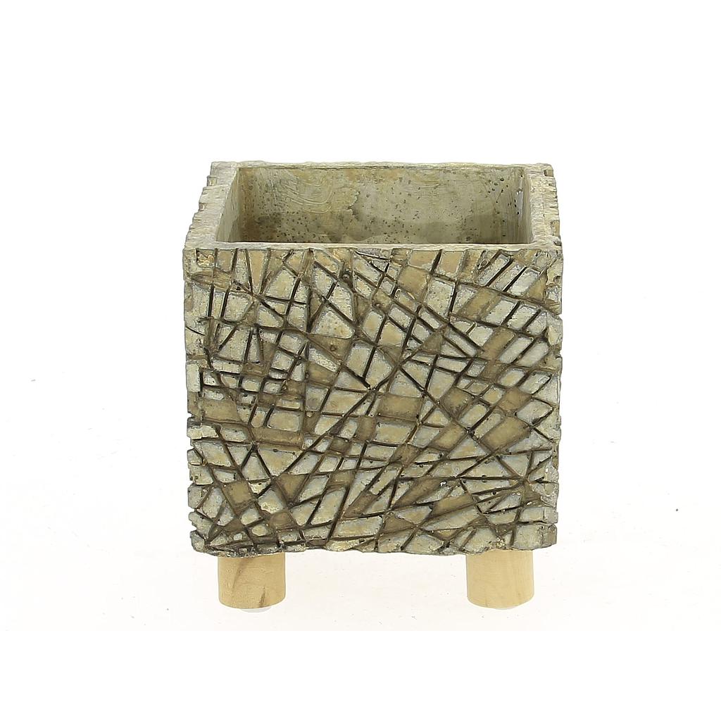 POT CARRE SUR PIED BOIS_11,5x11,5x12cm_18CCP2023