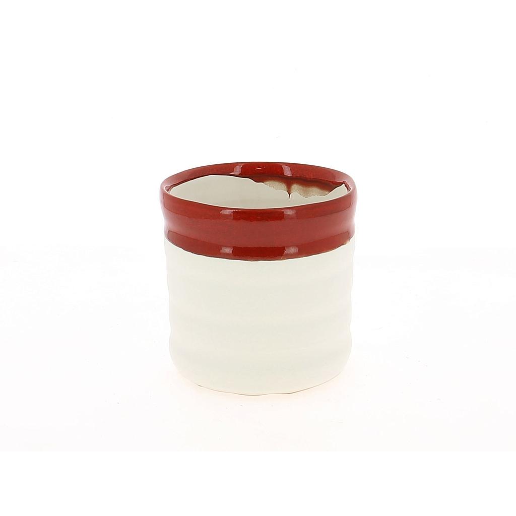 CACHE POT_BLANC ET ROUGE_Diam 14_H14cm_18NO2000-BDX