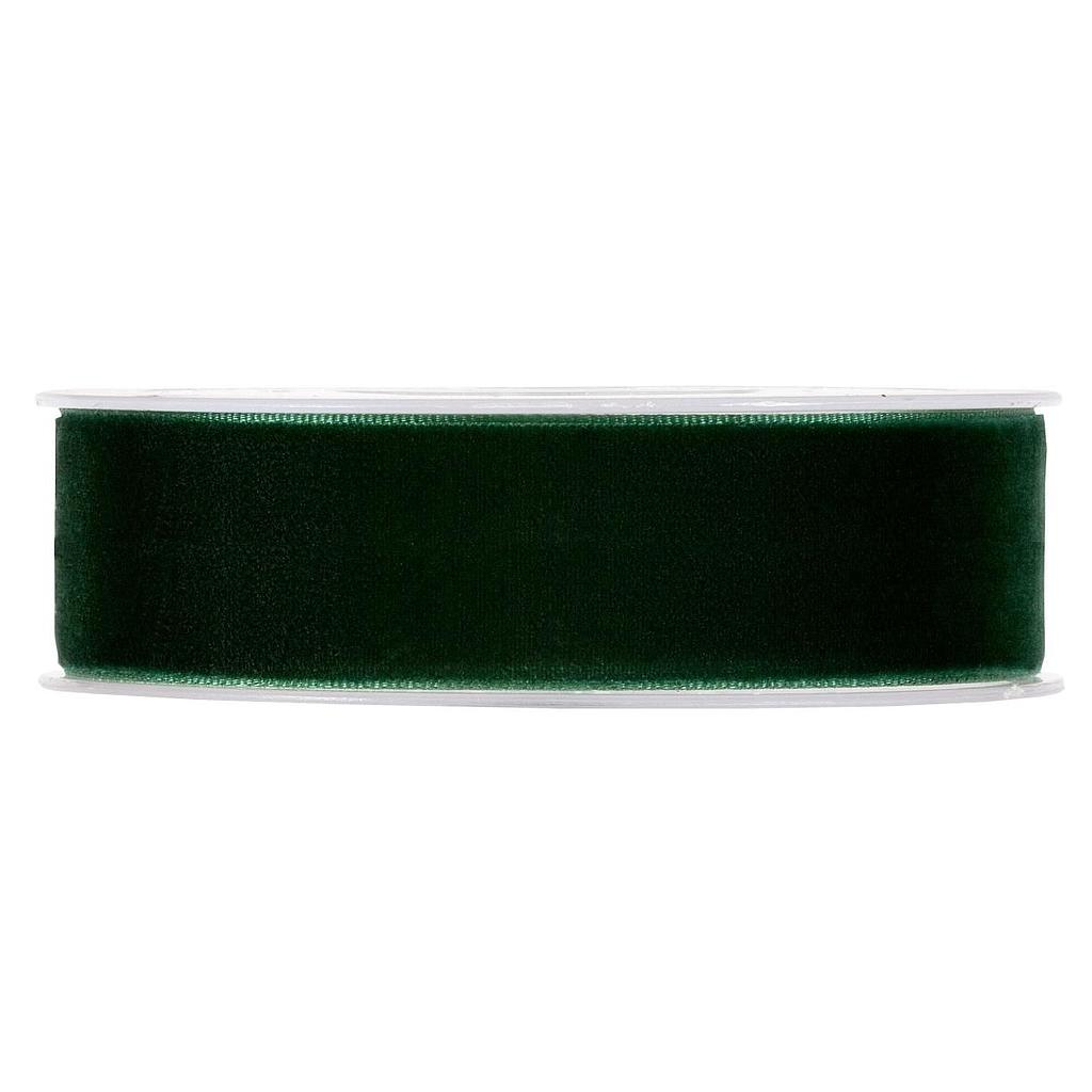 RUBAN VELOURS VERT SAPIN_ 25mm x 9m_3411M 13