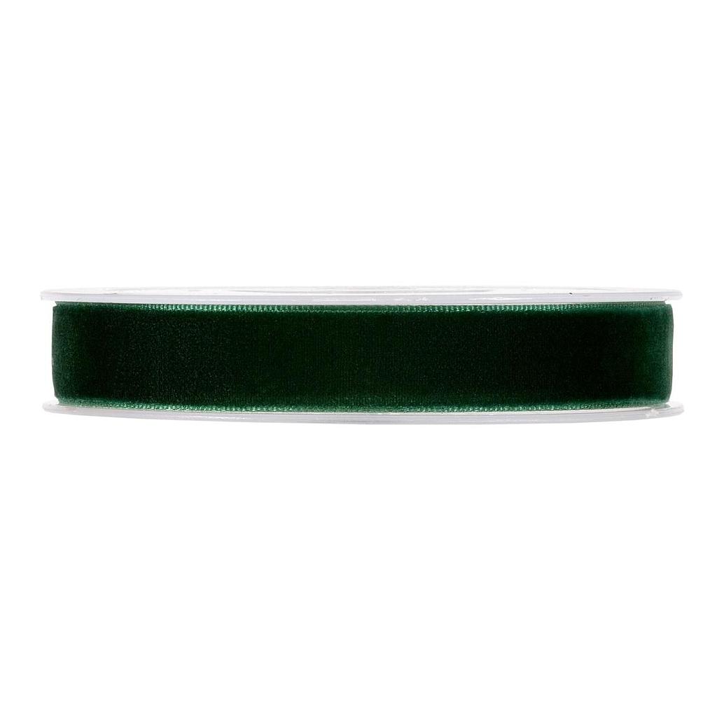 RUBAN VELOURS VERT SAPIN_15mm x 9m_3411P 13