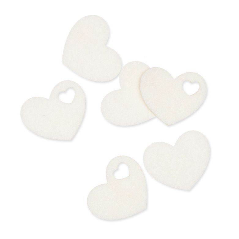 COEUR EN FEUTRINE_BLANC_SACHET DE 48pcs_63181-040-70