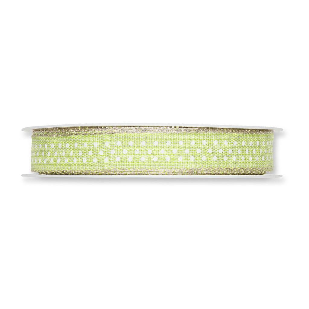 RUBAN PETIT POIS 15mm x 20m_VERT_656-015-563-20