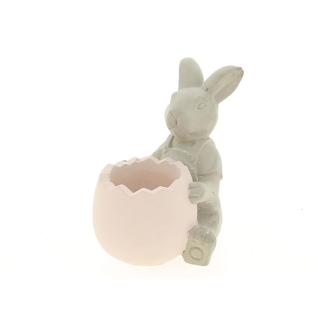 POT LAPIN ROSE _14,5x13x15cm_19DL1046-PK