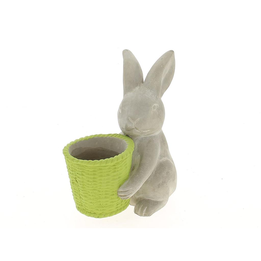 POT LAPIN BLANC _15x9x18cm_19DL1047-B