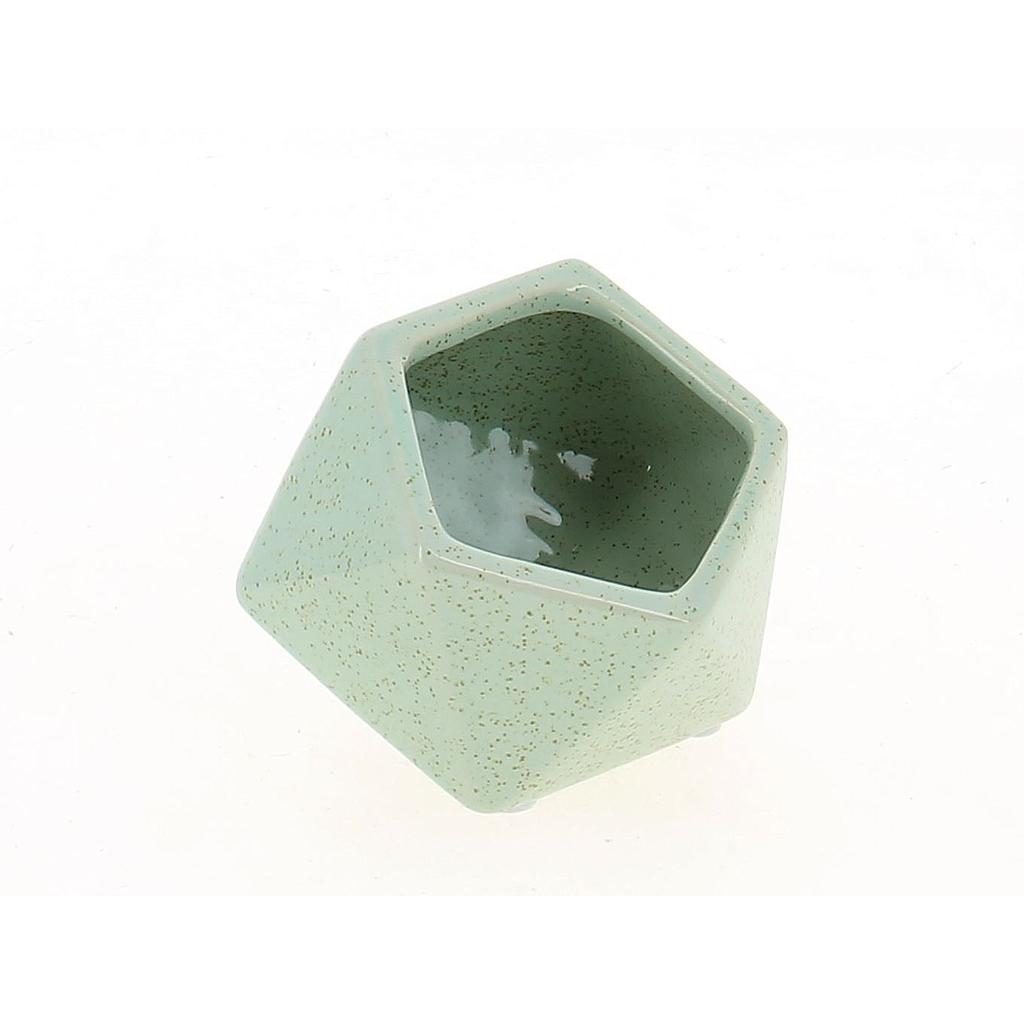 CACHE POT CUBIQUE RUBIS VERT MENTHE_10,5x 10,6 x8,5cm_19DL1050-V